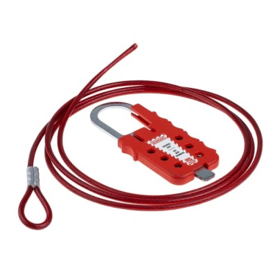 RS PRO Red 6-Lock Lockout Polypropylene Cable Lock, 7 mm 161-5874