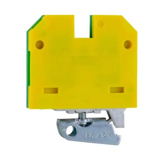 Weidmüller 2-Way EK 2.5 Earth Terminal Block, 25A Current, 2.5mm² Cable CSA, Screw Termination, Nylon Housing 0474360000