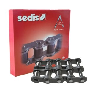 Sedis 10B-2 Roller Chain, 5 m Length, 35.75 mm Pin Length, Carbon Steel, Alpha Premium Series, ISO 606 (DIN 211N7B01A00