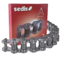Sedis 08B-1 Roller Chain, 5 m Length, 16.6 mm Pin Length, 12.7 mm Pitch, Carbon Steel, Alpha Premium 7N7B01A00