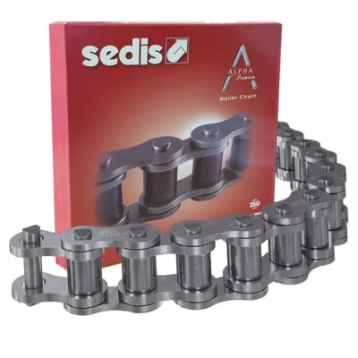 Sedis 08B-1 Roller Chain, 5 m Length, 16.6 mm Pin Length, 12.7 mm Pitch, Carbon Steel, Alpha Premium 7N7B01A00