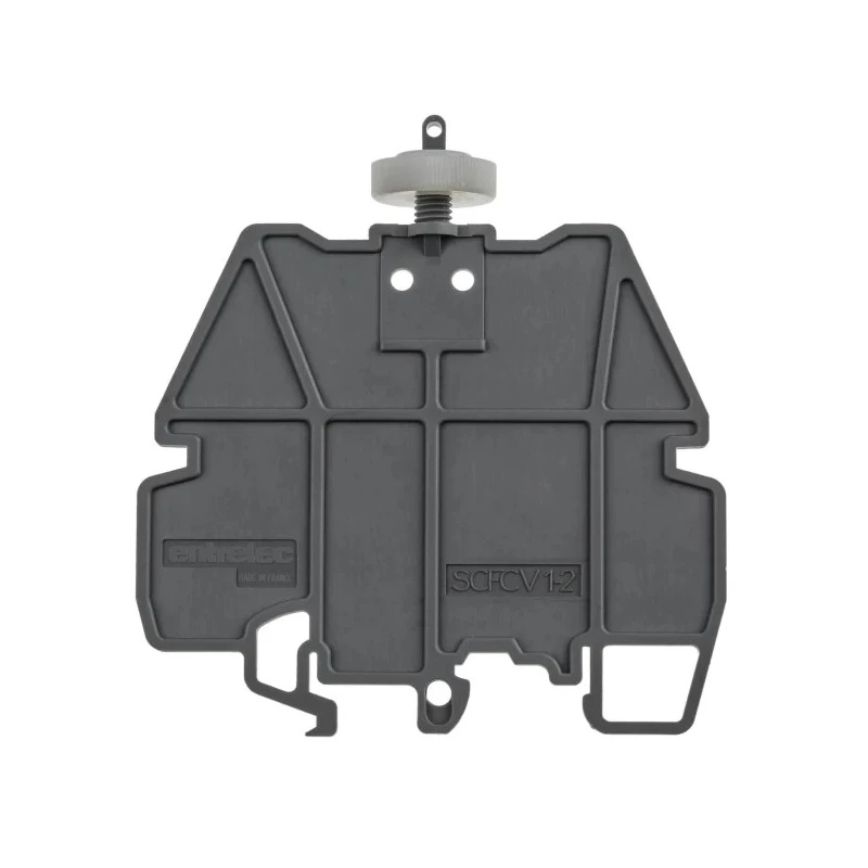 Entrelec SCFCV Series Grey End Cover for Use with DIN Rail Terminal Blocks 1SNA116795R1100
