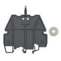Entrelec SCFCV Series Grey End Cover for Use with DIN Rail Terminal Blocks 1SNA116795R1100