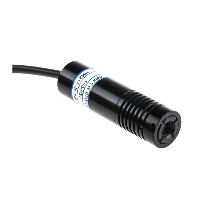 Global Laser 670 nm 3 mW Continuous Wave Red Laser Module TTL Control Dot, Line Pattern -8V to -12V 15.25mm 1068-44-000