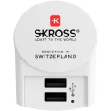 SKROSS 2 Output USB Type A AC-DC Converter Power Supply Adapter Type C 12W 5V DC Output 2.4A SKR-0083
