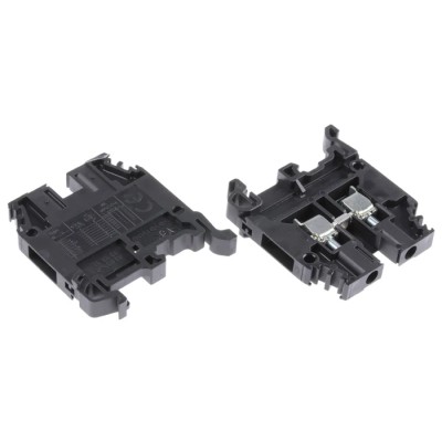 Entrelec SNA Series DIN Rail Terminal Block Black, 4mm² Cable CSA, 1-Level, Screw Termination, 1000V AC, 32A 1SNA105031R1400