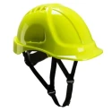 Portwest Yellow Safety Helmet Chin Strap Included Ventilated Adjustable ABS Material EN 397 161-8137