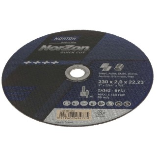 Norton Zirconium Abrasive Cutting Disc 230 mm Diameter Coarse Grade P36 Grit 66252831478