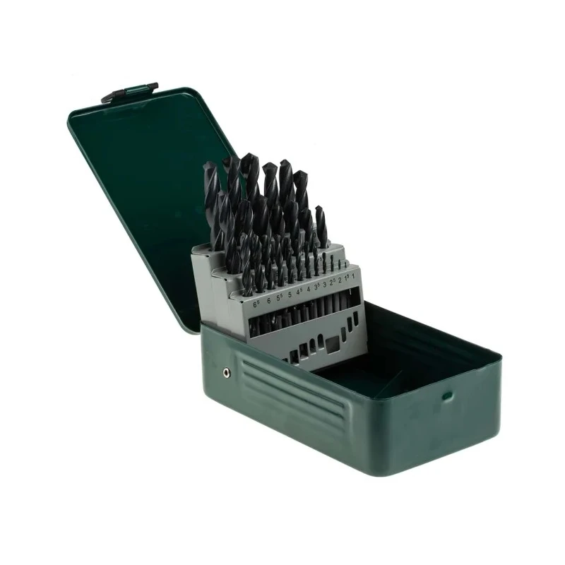 Bosch 25-Piece High Speed Steel Twist Drill Bit Set for Metal, 1 mm to 13 mm Size Range 2607019446