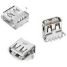 Wurth Elektronik WR-COM USB 2.0 Type A Horizontal THT 4 Way Memory Card Connector 614004190021
