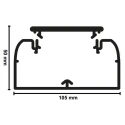 Legrand White Cable Trunking DLP Series 50mm Width x 105mm Depth x 2m Length Polyvinyl Chloride Adhesive Fastening W50mm 