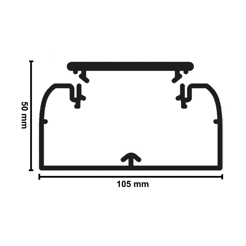 Legrand White Cable Trunking DLP Series 50mm Width x 105mm Depth x 2m Length Polyvinyl Chloride Adhesive Fastening W50mm 