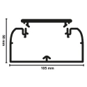 Legrand White Cable Trunking DLP Series 50mm Width x 105mm Depth x 2m Length Polyvinyl Chloride Adhesive Fastening W50mm 