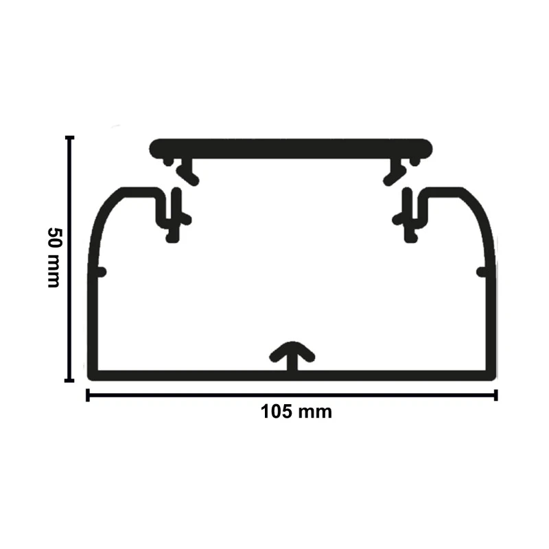 Legrand White Cable Trunking DLP Series 50mm Width x 105mm Depth x 2m Length Polyvinyl Chloride Adhesive Fastening W50mm 