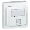 Legrand White RAL 9010 RJ45 Telephone Socket IP2X Insulation Displacement Terminal 0 860 59
