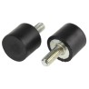 RS PRO Cylindrical M8 Anti-Vibration Mount Male Buffer Foot Natural Rubber 36.8kg Compression 60 Shore A 25mm OD 162-3213
