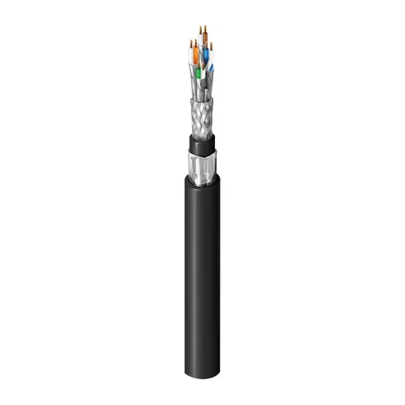 Belden Ethernet Cable, Shielded Screened, 305 m Length, Black PVC Jacket, Stranded Copper Conductor 72V 8 Cores 8.7mm Cat6a