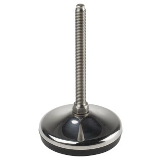 RS PRO M10 80 mm Diameter Stainless Steel Adjustable Foot, 1000 kg Static Load Capacity, 10° Tilt Angle 162-3262