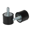RS PRO Cylindrical M6 Anti-Vibration Mount Male Buffer Foot 36.8kg Compression 25mm OD 20mm Height 162-3225