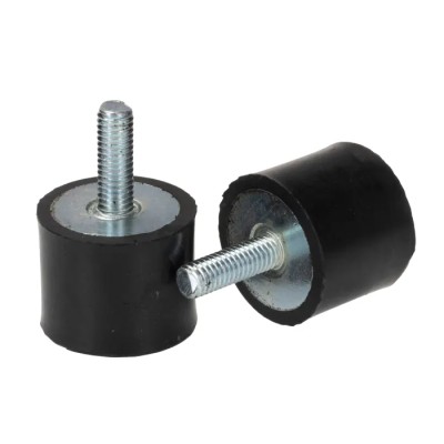 RS PRO Cylindrical M6 Anti-Vibration Mount Male Buffer Foot 36.8kg Compression 25mm OD 20mm Height 162-3225