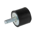 RS PRO Cylindrical M6 Anti-Vibration Mount Male Buffer Foot 36.8kg Compression 25mm OD 20mm Height 162-3225