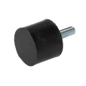 RS PRO Cylindrical M6 Anti-Vibration Mount Male Buffer Foot 36.8kg Compression 25mm OD 20mm Height 162-3225