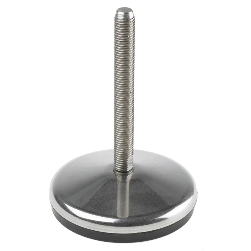 RS PRO M16 120 mm Diameter Stainless Steel Adjustable Foot 3000 kg Static Load Capacity 10 ° Tilt Angle 162-3263