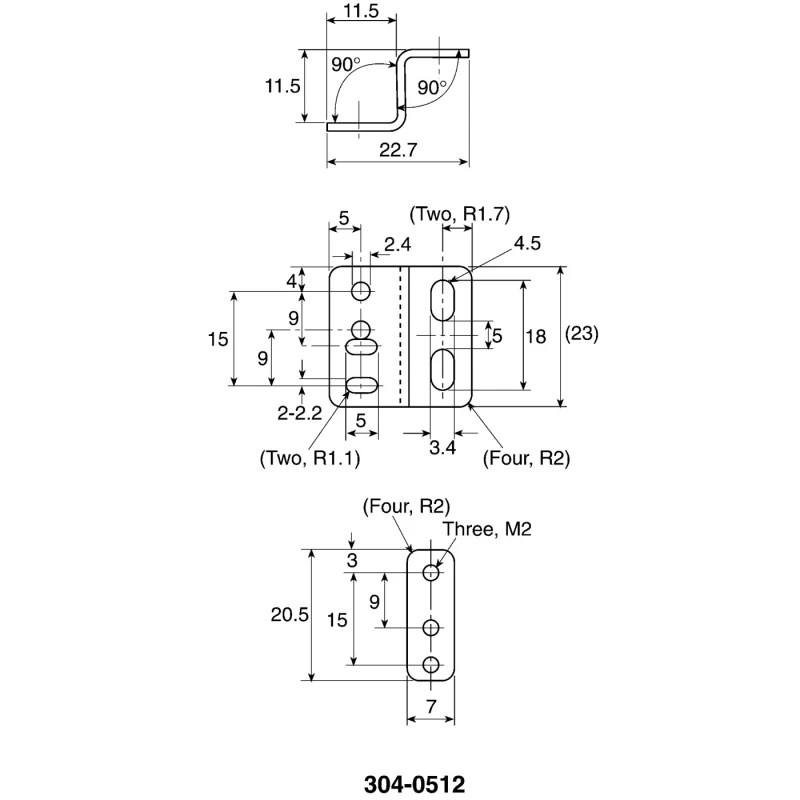 Omron E3T Series Mounting Bracket 2.4 mm Diameter, 16 mm Height, IEC60529 IP67, CE Conformance E39-L119