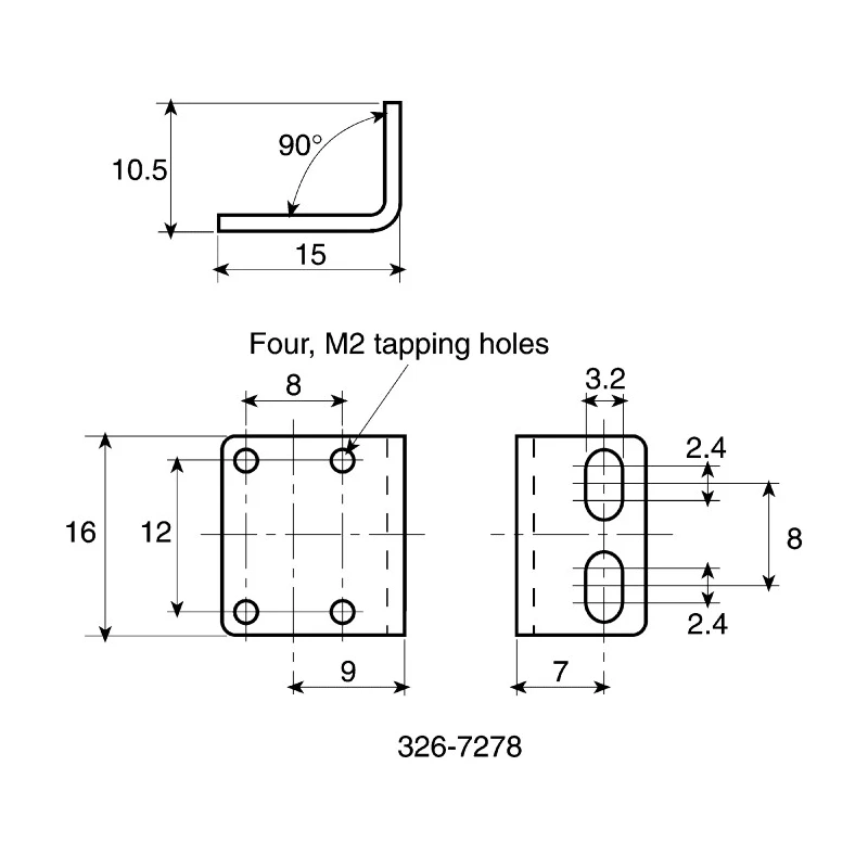 Omron E3T Series Mounting Bracket 2.4 mm Diameter, 16 mm Height, IEC60529 IP67, CE Conformance E39-L119