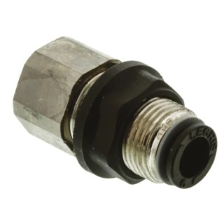 Legris Pneumatic Fitting Brass Nickel Finish Female Threaded-to-Tube Push-In 6 mm Connection LF3000 Series LF3000