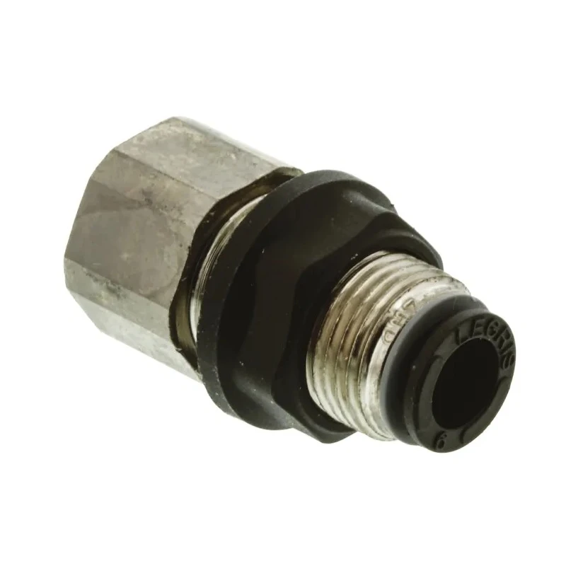 Legris Pneumatic Fitting Brass Nickel Finish Female Threaded-to-Tube Push-In 6 mm Connection LF3000 Series LF3000