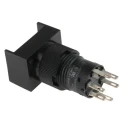 Omron A3C Series Illuminated Momentary Push Button Switch, Panel Mount, 18 mm Cutout, SPST, Rectangular Actuator A3CJ-7011