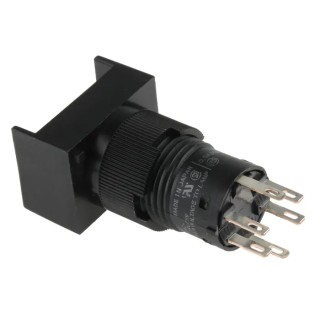 Omron A3C Series Illuminated Momentary Push Button Switch, Panel Mount, 18 mm Cutout, SPST, Rectangular Actuator A3CJ-7011