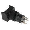 Omron A3C Series Illuminated Momentary Push Button Switch, Panel Mount, 18 mm Cutout, SPST, Rectangular Actuator A3CJ-7011