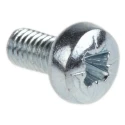 RS PRO Steel Pozidriv Pan Head Machine Screw M3 Thread 6 mm Length Passivated Zinc Plated 198-295