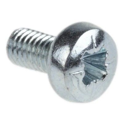 RS PRO Steel Pozidriv Pan Head Machine Screw M3 Thread 6 mm Length Passivated Zinc Plated 198-295