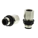 Legris LF3000 Series Pneumatic Fitting Female Threaded-to-Tube 1/4 in G, Push In 8 mm, Nickel Finish LF3000