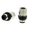 Legris LF3000 Series Pneumatic Fitting Female Threaded-to-Tube 1/4 in G, Push In 8 mm, Nickel Finish LF3000