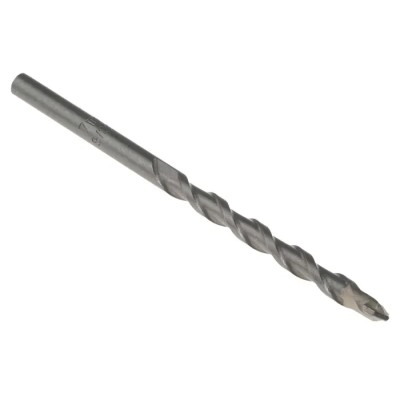Tivoly Industrial Quality Tungsten Carbide Masonry Drill Bit 7mm, 4 Flutes, Bright Finish, Model 10900220700