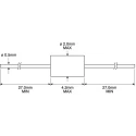 RS PRO Thermistor, NTC Type, DO-35 Package, 4.2 mm Height x 7 mm Length x 4.2 mm Depth, Axial Termination, 10% 198-927