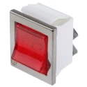 Arcolectric (Bulgin) Ltd Illuminated DPST Latching On-Off Rocker Switch Panel Nylon Housing Red Actuator C1353VENAC