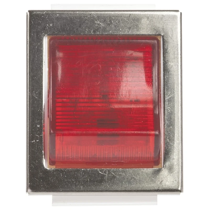 Arcolectric (Bulgin) Ltd Illuminated DPST Latching On-Off Rocker Switch Panel Nylon Housing Red Actuator C1353VENAC