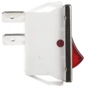 Arcolectric (Bulgin) Ltd Illuminated DPST Latching On-Off Rocker Switch Panel Nylon Housing Red Actuator C1353VENAC
