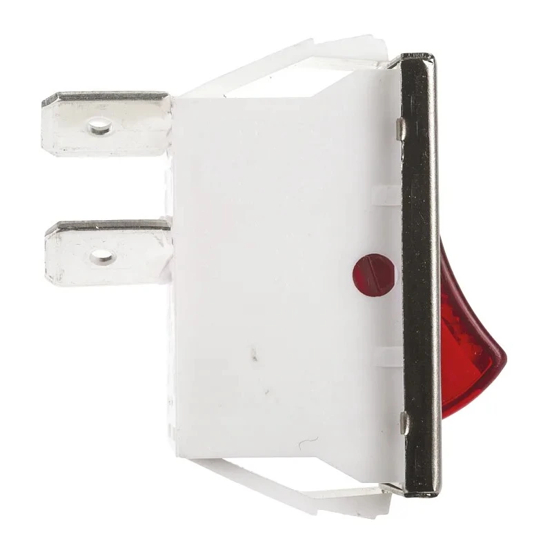 Arcolectric (Bulgin) Ltd Illuminated DPST Latching On-Off Rocker Switch Panel Nylon Housing Red Actuator C1353VENAC