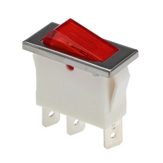 Arcolectric (Bulgin) Ltd Illuminated SPST Latching On-Off Rocker Switch Panel Nylon 16A 28.2x11.5mm C5503FQNBC