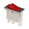 Arcolectric (Bulgin) Ltd Illuminated SPST Latching On-Off Rocker Switch Panel Nylon 16A 28.2x11.5mm C5503FQNBC