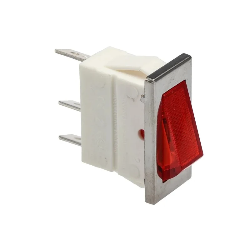 Arcolectric (Bulgin) Ltd Illuminated SPST Latching On-Off Rocker Switch Panel Nylon 16A 28.2x11.5mm C5503FQNBC