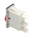 Arcolectric (Bulgin) Ltd Illuminated SPST Latching On-Off Rocker Switch Panel Nylon 16A 28.2x11.5mm C5503FQNBC