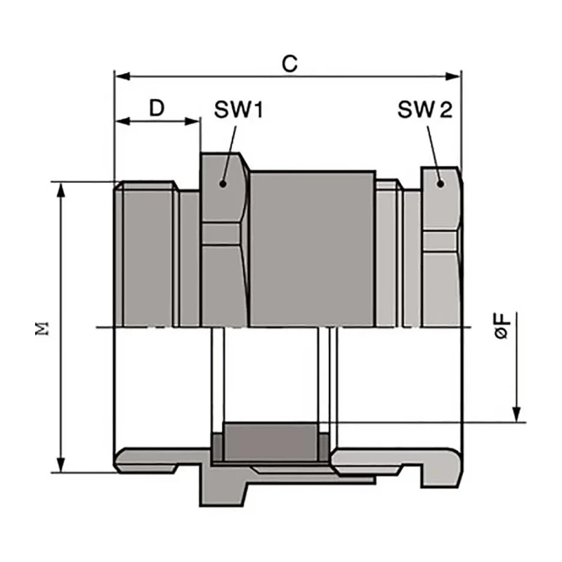 Lapp SKINDICHT Series Cable Gland M40 Nickel-Plated Brass IP54 CE Certified 52107360 & 52103050