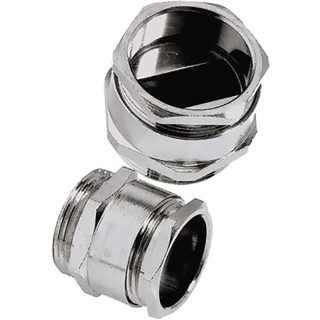 Lapp SKINDICHT Series Cable Gland, M25 Thread Size, Nickel Plated Brass Construction 52107340 & 52103030